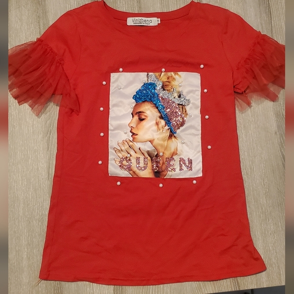 Vinizbena Tops - Ruffled sleeve shirt
